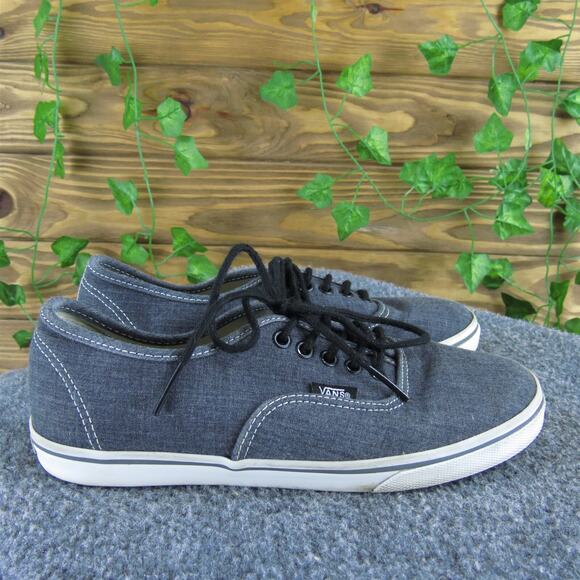 VANS Women's Low Top Sneaker Gray Fabric Sz 6.5 Medium Used 2025 - Picture 4 of 8